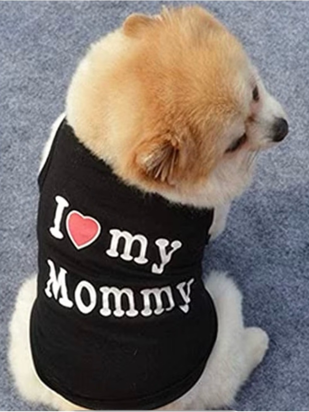 I Love My Mommy Black Pet Tee for Dogs